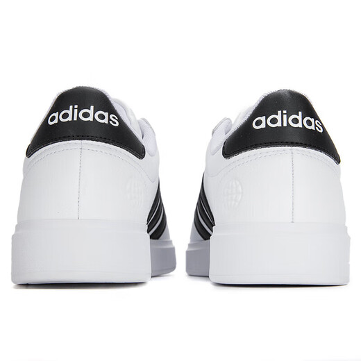 Adidas official ship store men's shoes, new summer three-stripe board shoes, leather sports shoes, wear-resistant casual shoes, men's 9195-white-mainly recommended style 41