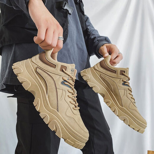 Neun-Zoll-Sunny Workwear-Schuhe Sneakers Martin Boots Herren 2024 Frühlings- und Herbst neue Männer Sportschuhe Freizeitschuhe Arbeitspezie Trendy Schuhe Outdoor Workwear Freizeitschuhe B6873 Khaki 42