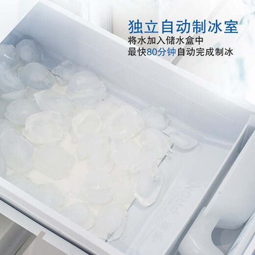 Panasonic built-in refrigerator air-cooled frost-free inverter 380L Naruyi sterilization and deodorization automatic ice making Smart WIFI NR-EE40TXA-S NR-EE40TXA Zunya Silver 380L automatic ice making