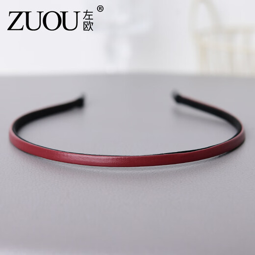 Zuoou red hairband for women, high-end, versatile, thin-edged hairpin that does not strangle hair, thin style, simple headband for broken hair, black thin style