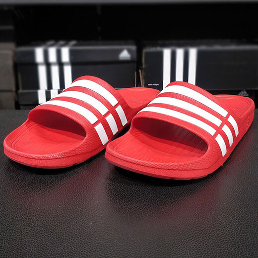 Adidas (adidas) men and women's simultaneous sandals ADILETTE AQUA comfortable EVA sole non-slip wear-resistant beach sports slippers G15886 red 46 (285mm)
