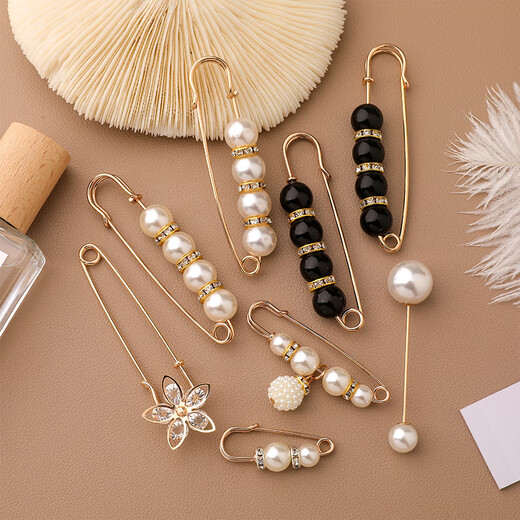 ROSENA SAMMI skirts and pants are changed to smaller waist buckles to tighten the artifact brooch women's waist large adjustment pin to fix clothes pearl accessories small paper clips two packs