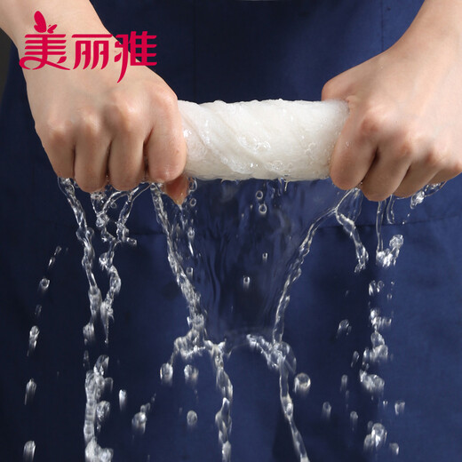 Meiya bamboo fiber rag, degreasing and decontamination dishcloth, scouring pad, household kitchen easy-to-clean dishcloth, 23*18cm, 6 pieces