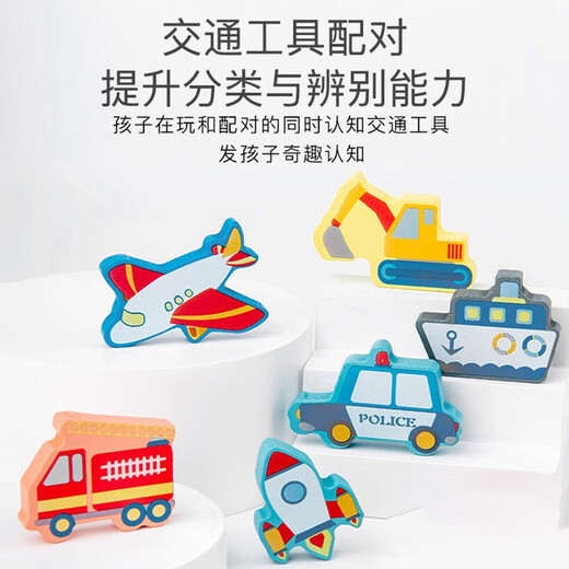 9合1配对板婴幼儿蒙氏早教益智玩具2-3岁宝宝积木拼图数字形状认知智力儿童开发一周岁男女小孩生日礼物 9合1人物对数板【九种玩法】