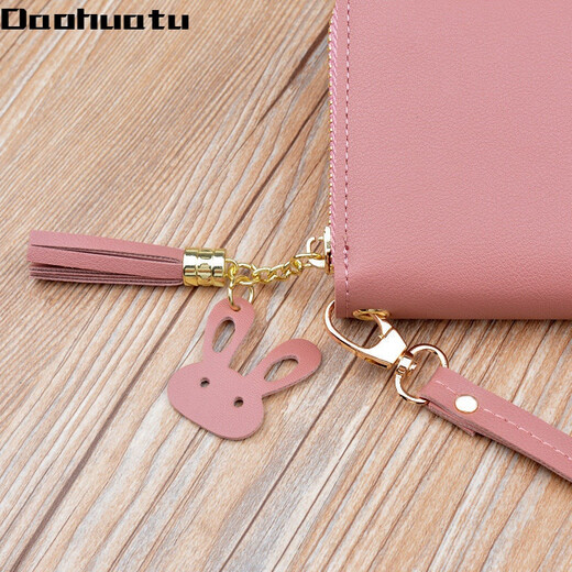 Daohuatu neuer Brieftasche für Frauen Langer koreanischer Mode Handheld Hand Halting Coin Brieftasche Reißverschluss Multifunktionales Mobiltelefonbeutel Long Blau