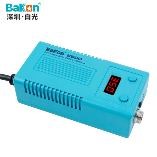 Bakon White Light Portable T12 Electric Soldering Iron Soldering Station 50W Constant Temperature Digital Display DIY Home Repair Soldering Tool BK950D Package 1