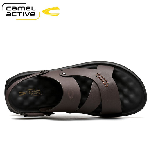 Sandales dynamiques de chameau Sandales en cuir polyvalent en cuir pour l'orteil masculin de vache de vache à semelles épaisses