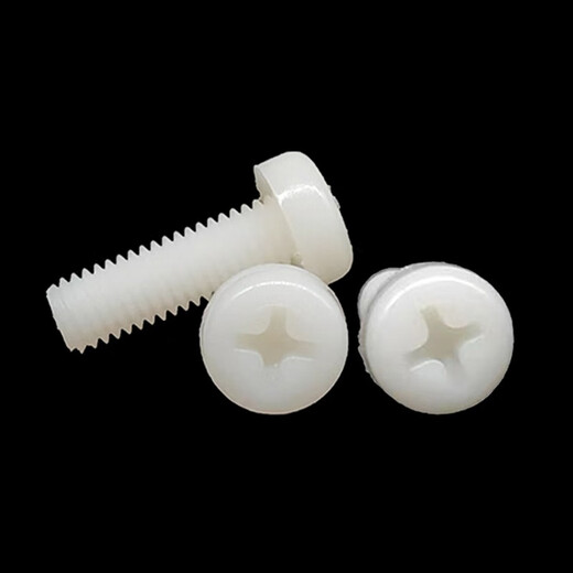 He Jiangong UNC American nylon round head cross plastic screws inch pan head screws and nuts 440632840 4-40*381000 white screws