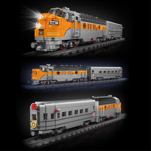 Yuxing Mowang 2024 Serie ferroviaria Conjunto de locomotor diesel Modelo de juguete 12018-26-27 SD40-2 Locomotora diesel 12027
