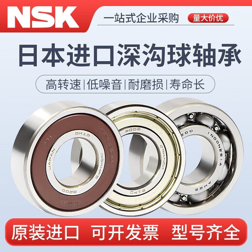 NSK Japan NSK Rillenkugellager 6200-6224ZZ DDU importierte Metalldichtung Gummidichtung 6206 ZZ (Eisenabdeckung)