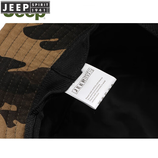 JEEP SPIRIT Hat Men's Spring and Summer Fisherman Hat Basin Hat Breathable Sun Protection Sun Hat Outdoor Travel Mountaineering Fishing Hat Black