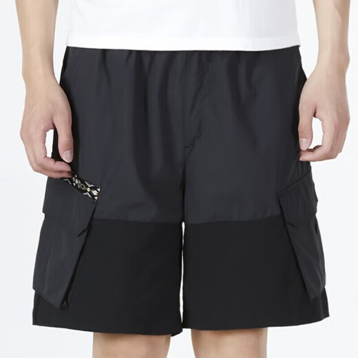 阿迪达斯 （adidas）NEO男装短裤夏季健身训练运动裤宽松透气休闲裤梭织工装五分裤 HC9737/炭黑色  XL