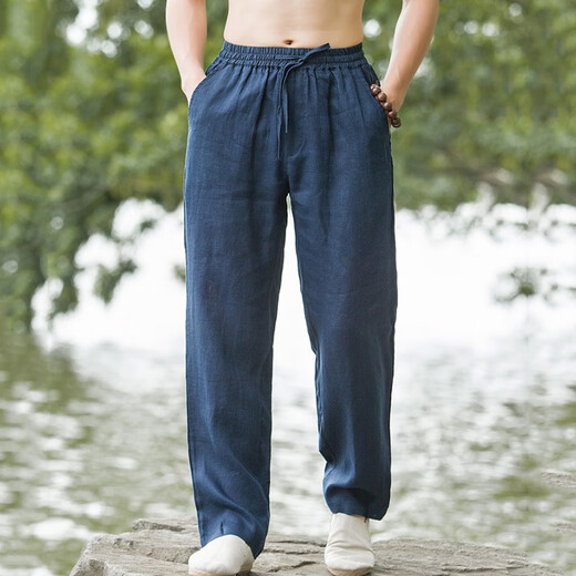 Gloy/Zenith) Pantalones casuales de lino Men a la algodón de algodón de algodón de algodón de algodón de algodón de algodón de algodón de algodón.
