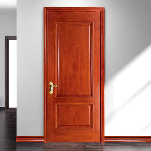 Mengyier Thai Oak Door Bedroom Door Solid Wood Oak Door Original Wood Door Chinese Style Room Door Indoor Painted Door Thai Rubber Wood Buckle Line Style