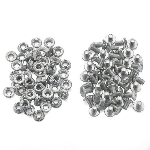 Jinggong multi-purpose angle steel material special shelf screws cross-flower screwdriver slot large flat head square neck carriage bolt screw angle iron 6 mm cross-flower screws + nuts (50 sets)