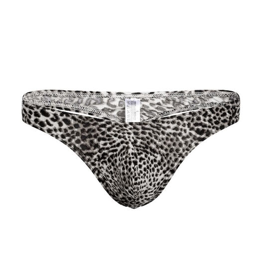Sexy underwear men's leopard print sexy underwear thong thong bag t pants narrow edge trousers sexy men's thong rosy 3XL