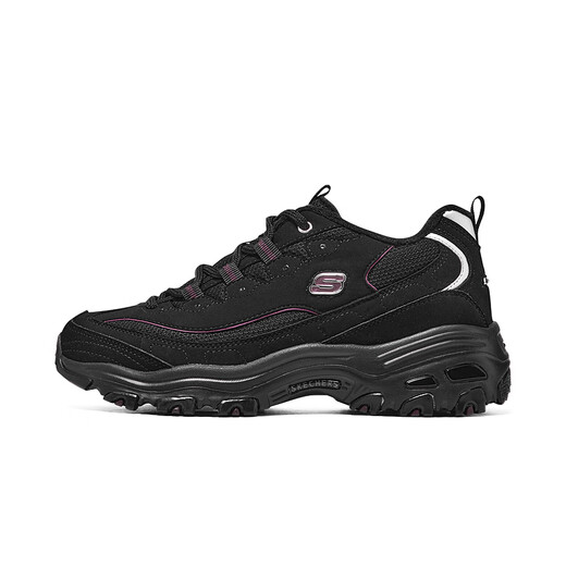 Skechers New Year's Gift Couple's Sports Shoes Plus Velvet Panda Shoes 896268 Black/Purple/BKPR 37 A little too big, it is recommended to order one size smaller