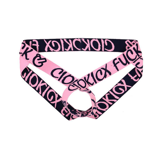Herrenunterwäsche pervertierte Männer mit niedriger Taille sexy Doppel -Tanga -Persönlichkeit Leidenschaft leerer Ring Sexy Brief Trend t Regenbogen Farbe m