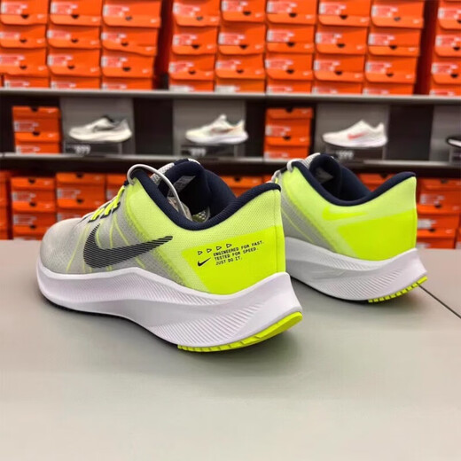 Nike (Nike) Men's Shoes Quest 4 Running Shoes Line Flying Line Highway Mesh Breathable Low Top Shoes Zapatos informales DA1105-003 Explorer 4 Generación 40.5