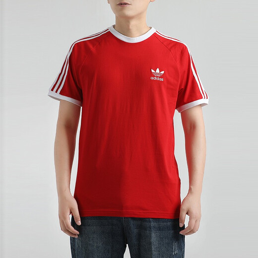Adidas Clover Herren neuer runder Hals bequem atmungsaktives lässiges Kurzarm T-Shirt GD9934 XS