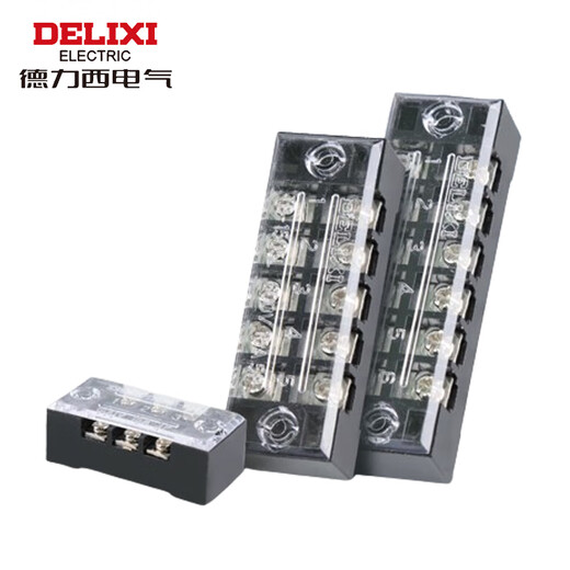 Delixi electrical terminal block TB series combined terminal block 15A 6-position flame retardant and anti-corrosion connection block terminal TB1506