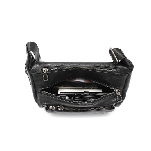 
Fabington FRABINSTON Men's genuine leather shoulder bag Fashion casual versatile crossbody bag Retro multifunctional simple trend Korean mobile phone bag Genuine leather shoulder bag 9738