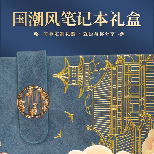 Lichao Guochao Palace Museum Kultur- und kreative Laptop Geschenkbox Set Business Customized Conference Geschenk Notizbuch Customized Logo Company Beschaffung Souvenirs Sicherheitsmonat Parteimitglied Souvenirs China Red Dreier Set Red Box