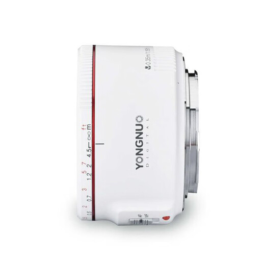 Yongnuo YN50mm F1.8 small spittoon lens automatic standard fixed focus lens suitable for 100d200d second generation r10r100r6r8r50 micro single portrait camera Canon EF mount second generation 50mm F1.8 white shell