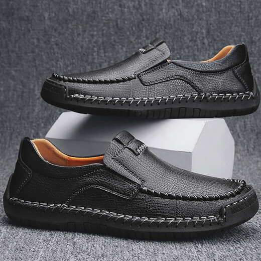 Región occidental Camel Camel de cuero genuino de cuero de cuero de gran tamaño British Perfect Daddy zapatos de papá amarillo [9916 Four Seasons] 38