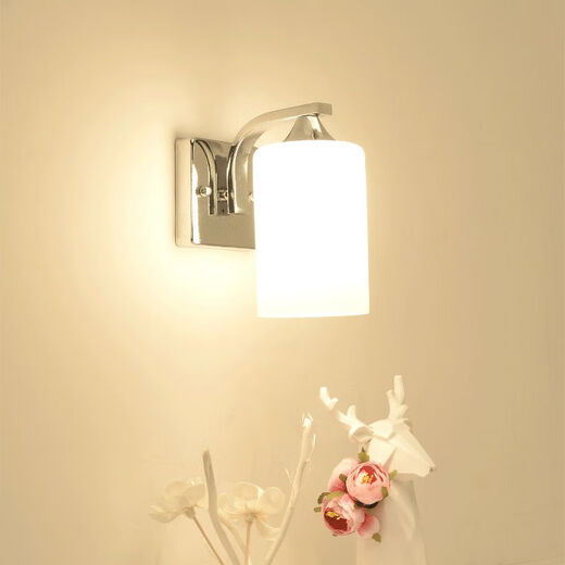 Yaotian Bedside Lamp Bedroom Home Wall Lamp Wall Mounted Stair Master Bedroom Aisle Modern Simple Creative LED Lamp 6038 Solid Wood White Light