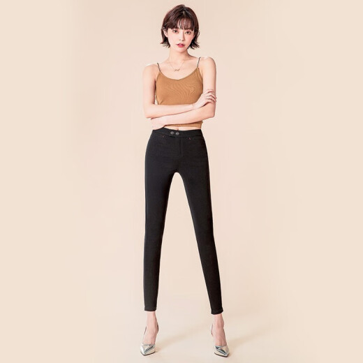 letsdiet magic pants women's 2020 spring and autumn new outer wear tight Korean black slimming leggings black one size