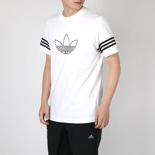 Adidas (Adidas) Clover Men's Clothing 2025 Summer NUEVA ASPERA DE SPORT Moda informal cómodo transpirable Camiseta de manga corta Camiseta Oficial FM3894 XL -58