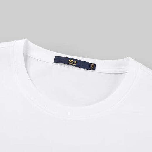 Hla Hailan Home [exclusivamente para la marca] Camiseta de manga corta para la camiseta del cuello redondo de algodón de verano para hombres