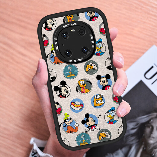 富界【迪士尼授权】华为mate70pro+手机壳60硅胶软壳镜头全包保护套新款防摔小羊皮创意卡通潮牌高级 小胖妞黑色X1478迪士尼 华为 Mate 70 Pro+
