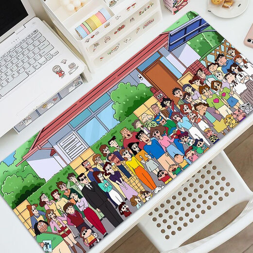 OQB Long Mouse Pad Crayon Shin-Shirt Super Large Computer Desk Pad Hochwertige Tastaturpolster schmutzresistente und waschbare Schüler ZZ-2694/SHIN SHIN-SHIRT [80 cm*30 cm dick 2mm]