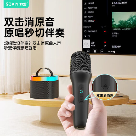 Sony Ericsson (soaiy) SK2AI microphone microphone karaoke microphone audio all-in-one wireless Bluetooth speaker singing special artifact family ktv audio set children's microphone