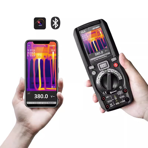 HuashengChang (CEM) DT-9889 Professional de imágenes térmicas inteligentes multímetro verdadero valor efectivo de infrarrojo