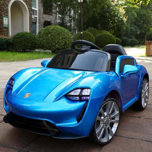 Aitong children's electric car four-wheel dual drive remote control car male and female baby charging stroller children's toy car can sit on top with big red + dual drive + Bluetooth + pull rod + hard seat