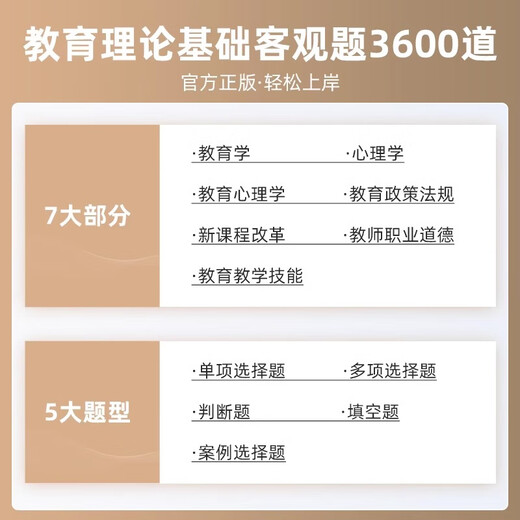 
Shanxiang Education 2025 objective questions 3600 questions Teacher recruitment examination books 3600 comprehensive knowledge base for education theory brushing questions middle school primary school education theory real questions paper recruitment textbook recruitment and examination compilation question bank [680 subjective questions] Gift of the customs clearance book + notebook + information package