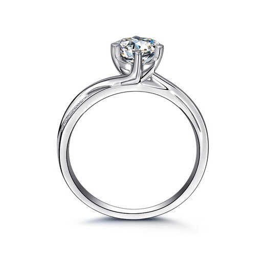 AVHE platinum double certificate cultivated diamond four-claw twisted arm diamond ring. Looking for a wedding gift for the Chinese Valentine's Day platinum for my wife. Platinum diamond ring-1 carat D color cultivated diamond.