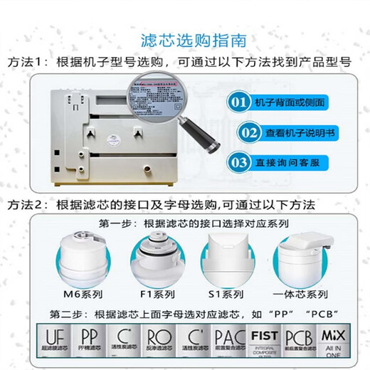 Purificateur d'eau MIDEA F1 Câble filtrant MRO203-4 / 202A-4 / 1592-4 / MRU1591-50G / 1691D PP + PP + C1 MIDEA OFFICIEL QUEY OFFICIEL