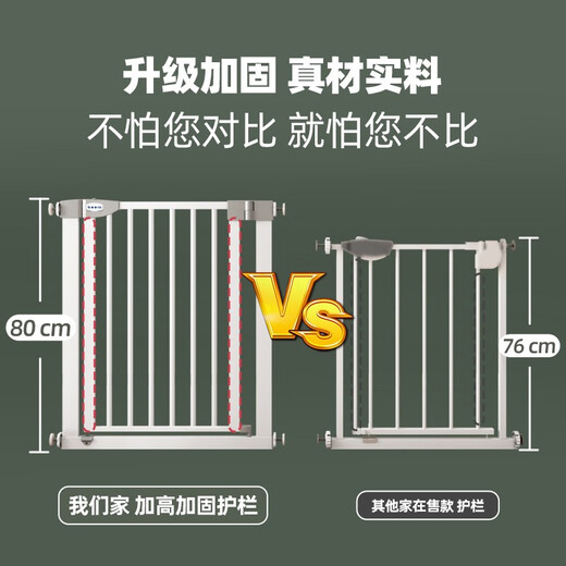 AOTGSSE Edison [no punching] baby door rail stair safety guardrail anti-dog pet isolation door railing fence suitable for door width: 67-72cm (small size)