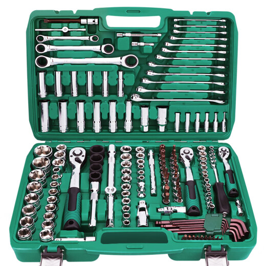 Arrizo Auto Repair Tool Set Socket Wrench Ratchet Car Repair Combination Car Repair Toolbox Xiaofei Upgraded 72-Tooth Curved Handle Auto Repair 121-piece Set