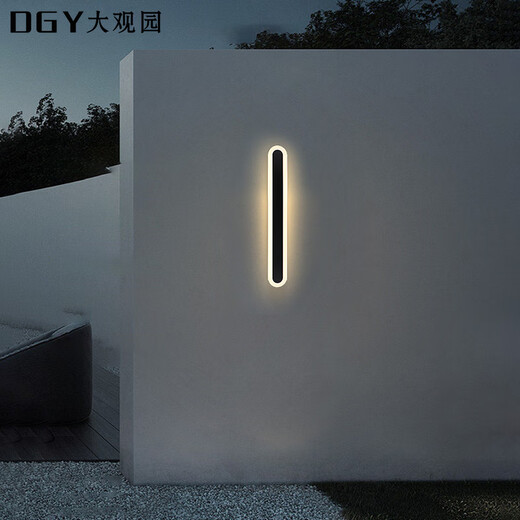 大观园（DGY）户外防水壁灯极简格栅灯客厅背景墙氛围灯新款线条灯中山灯具003O 9227-60cm-中性光