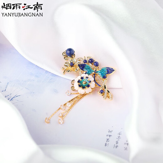 Yanyu Jiangnan 2020 new fashion brooch for women high-end luxury personality versatile corsage temperament scarf cardigan button picture style