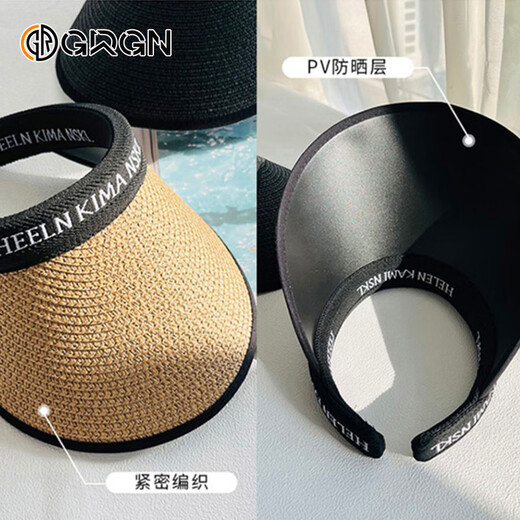 GRGN sun protection hat women's sun hat summer anti-UV hat women's empty top hat outdoor sun hat
