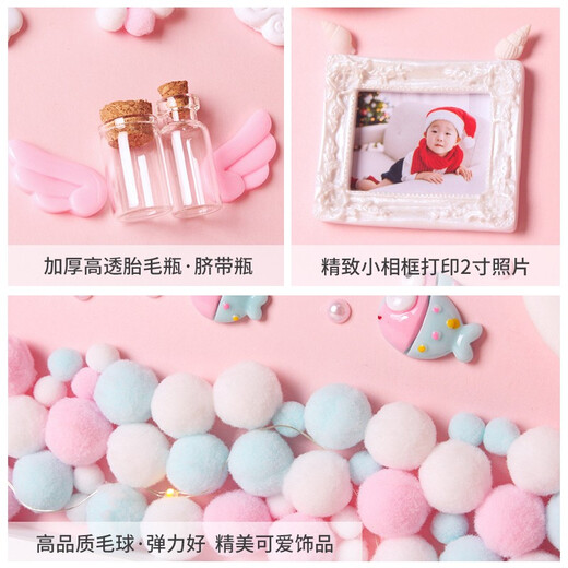 Taoshang Baby Full Moon Commemorative Hand and Foot Print Mud Newborn Baby Hand and Foot Mud Mud 100th Birthday Photo Frame 12-inch Gold Frame Snake Baby Model Double Mud