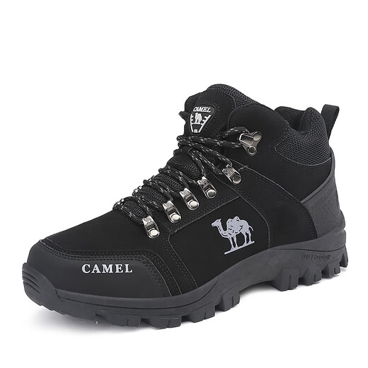 Kamel Dynamische Kamelschuhe für Winter plus Samt verdickte warme Baumwollschuhe wasserdichte nicht rutschfeste Kleidung-resistente Schuhe Outdoor Sport atmungsablöschbarer Freizeitschuhe 3895 Schwarz plus Samtstil 37 37