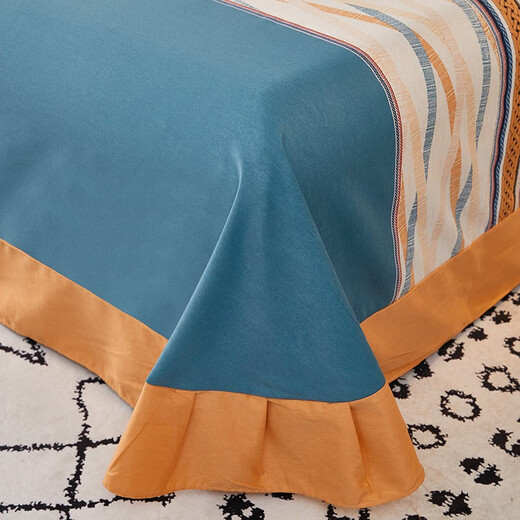 Nanjiren (Nanjiren) bed four-piece set of pure cotton brushed thickened sheets and quilt cover four-piece set quilt and mattress complete set of eight-piece set QL Glade-Ca 1.8 bed four-piece set sheet style - quilt cover 200*230