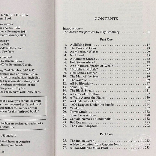 海底两万里英文原版 20000 Leagues Under the Sea  凡尔纳